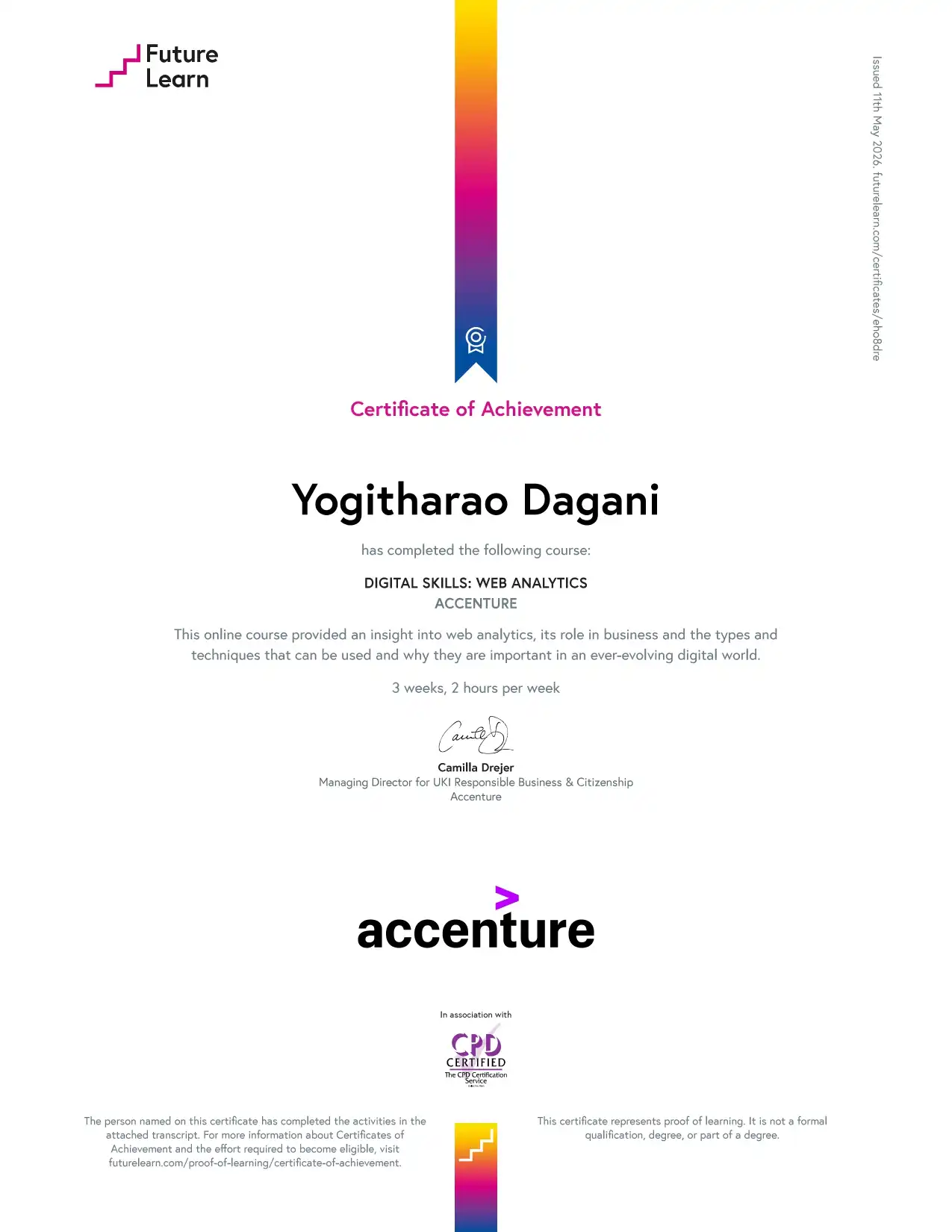 Accenture Web Analytics Certificate